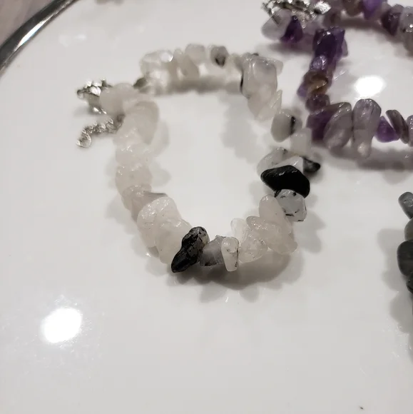 NWOT set of 4 natural stone beaded bracelets - Picture 6 of 6